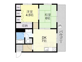 サンハイツ江坂【1階】の間取り