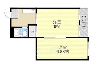 上田ハイツ【2階】の間取り