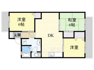 コートベルデュールB棟【1階】の間取り