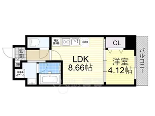 箕面pleasant【3階】の間取り
