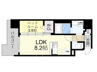 コンフォリア・リヴ南森町2【2階】の間取り