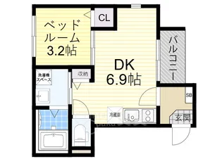 アルタイ石橋阪大前【1階】の間取り