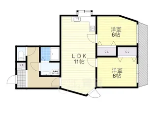 ヴィラウッドランドⅡ【2階】の間取り