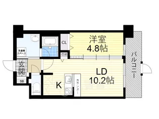 大阪府茨木市天王1丁目【マンション】の間取り