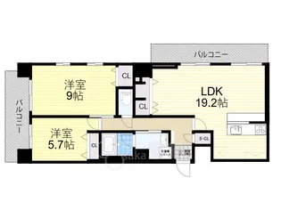 大阪府茨木市天王1丁目【マンション】の間取り