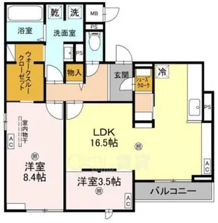 クラシスト千里丘上【3階】の間取り