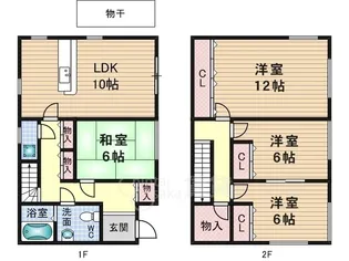 大阪府茨木市安威2丁目【一戸建】の間取り