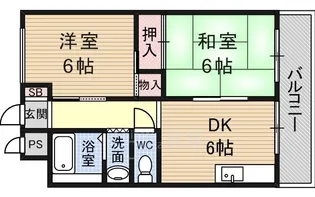 西田マンション【2階】の間取り