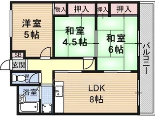 リビース音【3階】の間取り
