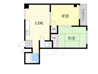 大阪府摂津市三島3丁目【マンション】の間取り
