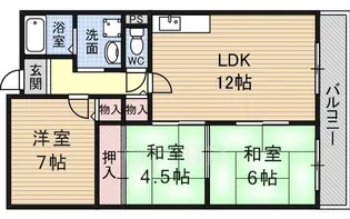 大阪府摂津市鳥飼本町4丁目【マンション】の間取り