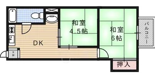 大阪府茨木市中津町【マンション】の間取り