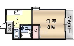 大阪府茨木市中村町【マンション】の間取り