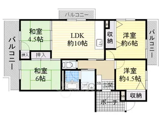 大阪府茨木市耳原3丁目【マンション】の間取り