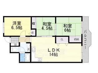 白川高層住宅5号棟【9階】の間取り