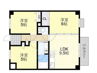 サン豊中【4階】の間取り