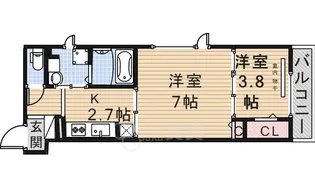 メディオいばらき【1階】の間取り