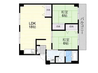 大阪府摂津市千里丘東5丁目【マンション】の間取り