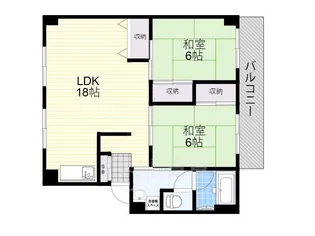 大阪府摂津市千里丘東5丁目【マンション】の間取り