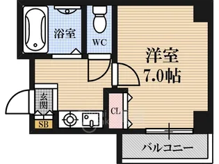 KASEYA新大阪【7階】の間取り