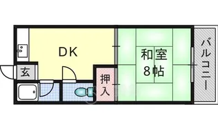 大阪府茨木市西田中町【アパート】の間取り