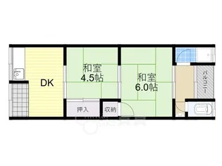 大阪府茨木市舟木町【アパート】の間取り