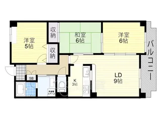 大阪府茨木市南安威2丁目【マンション】の間取り