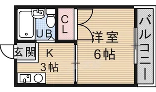 大阪府茨木市中津町【アパート】の間取り