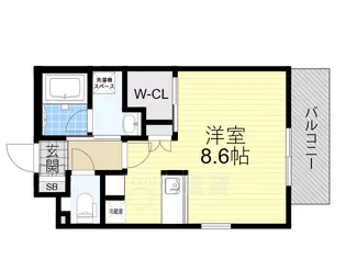 ウェルスクエア池田石橋2【1階】の間取り