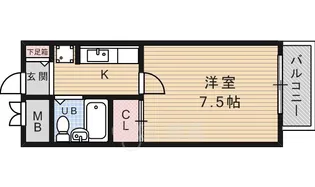 マシオン桜井【2階】の間取り