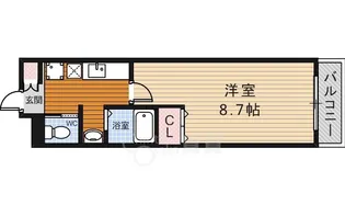 メルディアキューブ石橋【2階】の間取り