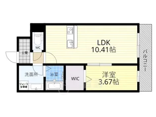エスグランデ中崎町【2階】の間取り