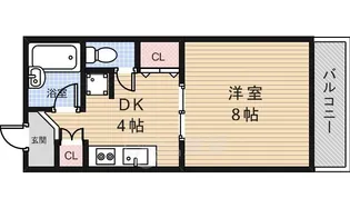 1DKの間取り画像