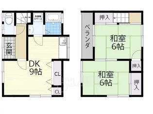 大阪府茨木市鮎川4丁目【一戸建】の間取り