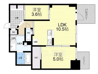 S-RESIDENCE福島diverse【2階】の間取り