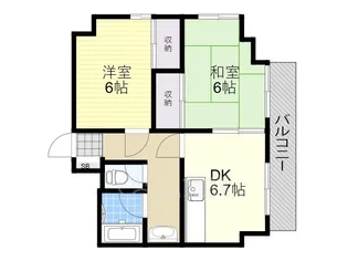 コーニッシュ豊中【3階】の間取り