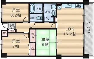 大阪府吹田市千里山西4丁目【マンション】の間取り