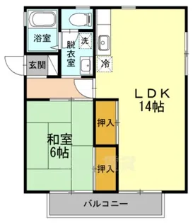 ナカイハイツ【1階】の間取り