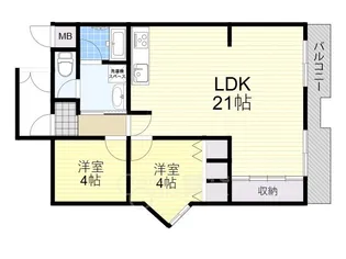 朝日プラザ東豊中【2階】の間取り