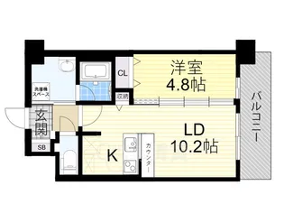 スプランディッド茨木天王【4階】の間取り