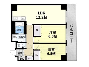 レジディア西天満【11階】の間取り