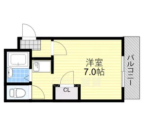 大阪府茨木市中村町【マンション】の間取り