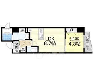 大阪府吹田市垂水町3丁目【マンション】の間取り