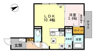 アヴェニール服部【1階】の間取り