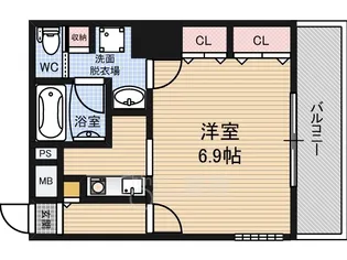 ダイドーメゾン大阪・堂島【7階】の間取り