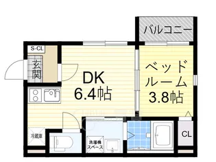 アンジュレジデンス石橋【1階】の間取り