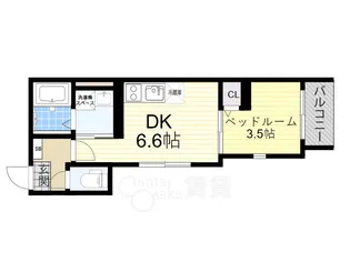 アンジュレジデンス石橋【1階】の間取り