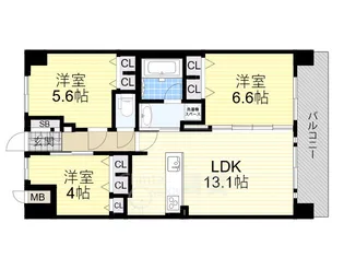 スプランディッド梅田グランノース【2階】の間取り