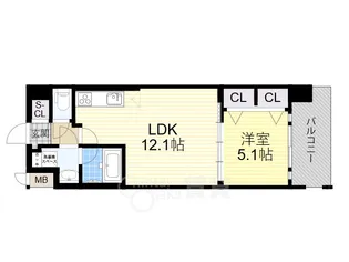 スプランディッド梅田グランノース【6階】の間取り
