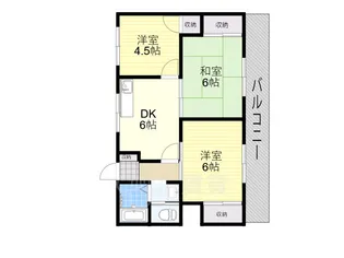 大阪府茨木市真砂1丁目【マンション】の間取り